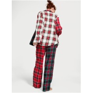 Піжама Flannel Long Pajama Set Red Plaid Print