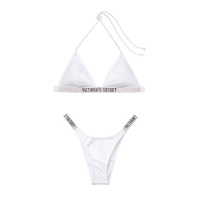 Купальник Triangle Shine Strap Swim Top & Thong White