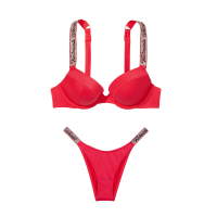 Купальник Bikini Shine Strap Sexy Tee Push-Up Wild Strawberry