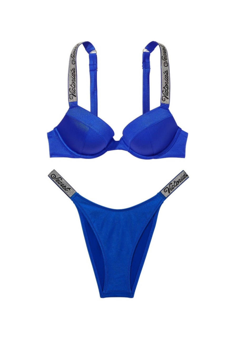 Купальник Bikini Shine Strap Sexy Tee Push-Up Blue Oar