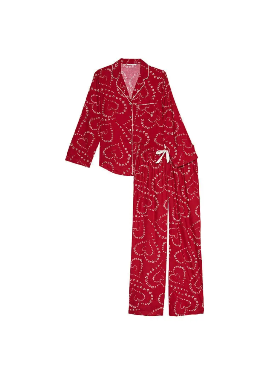 Пижама Flannel Long Pajama Set Red 