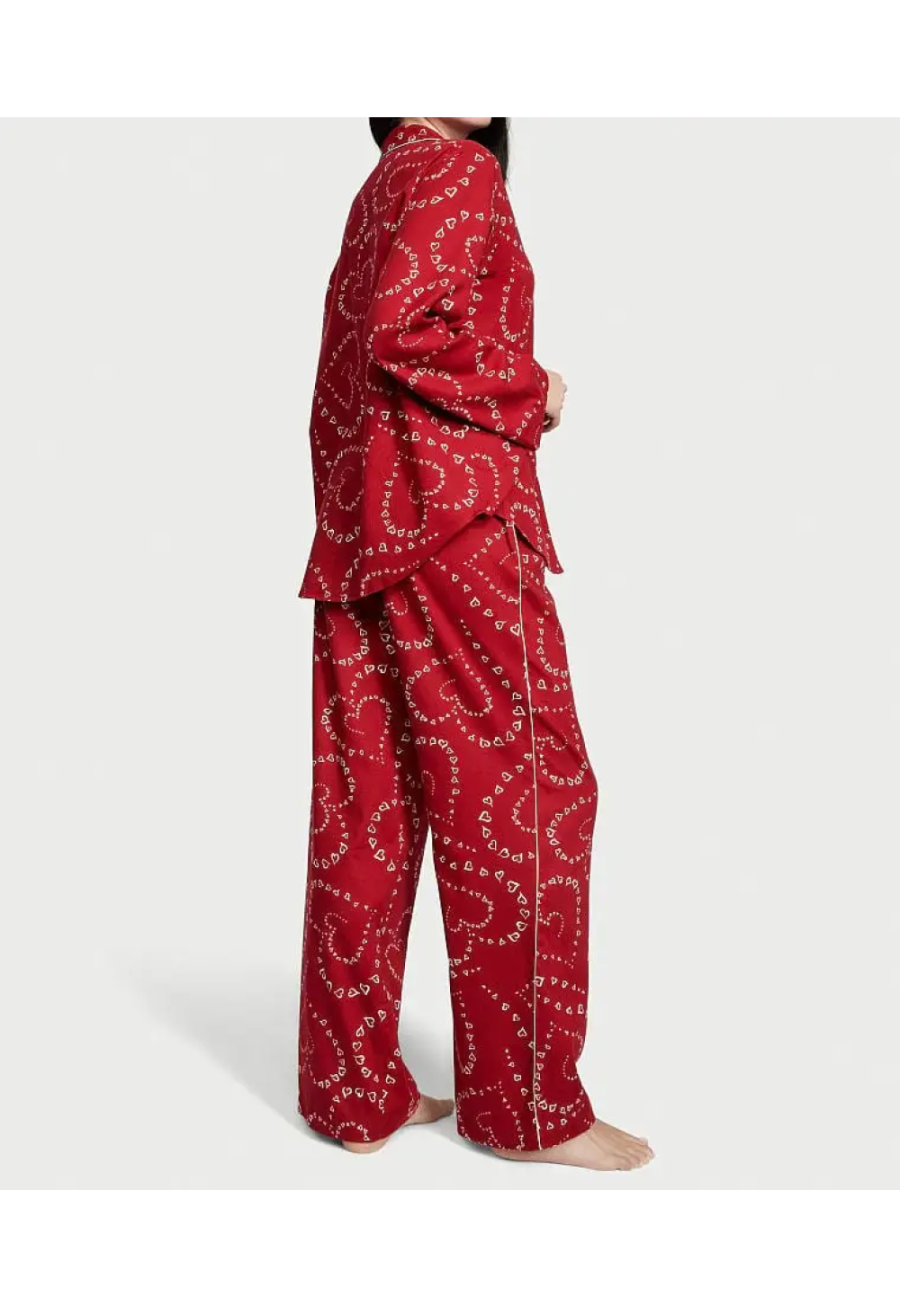 Піжама Flannel Long Pajama Set Red