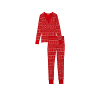 Пижама Thermal Long Pajama Set Lipstick Fair Isle