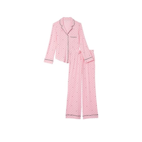 Пижама модал Victoria's Secret Modal Long Pajama Set Pretty Blossom Logo Pin Dot