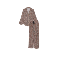 Фланелевая пижама Виктория Сикрет Flannel Long Pajama Set Leopard