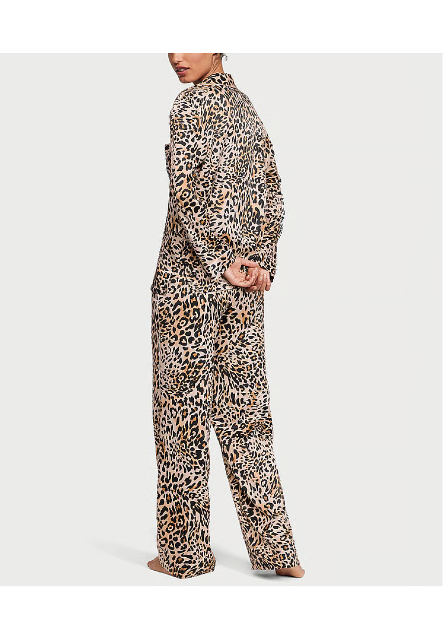 Сатинова піжама Victoria's Secret Satin Long Pajama Set Leo