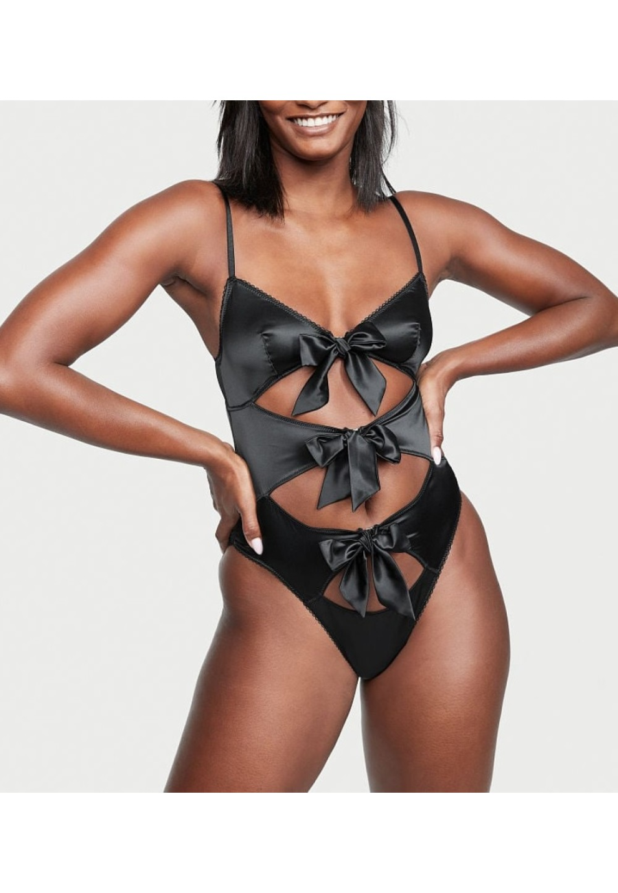 Боді Victoria's Secret Tied-with-a-Bow Teddy Black