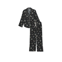 Фланелева піжама Вікторія Сікрет Flannel Long Pajama Set Black Stars