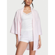Пижама Victoria's Secret 3-piece Set Cotton Pink Stripe