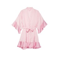 Атласний халат Victoria's Secret Satin Robe Iconic Stripe
