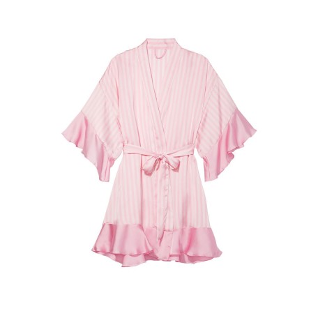 Атласный халат Victoria's Secret Satin Robe Iconic Stripe