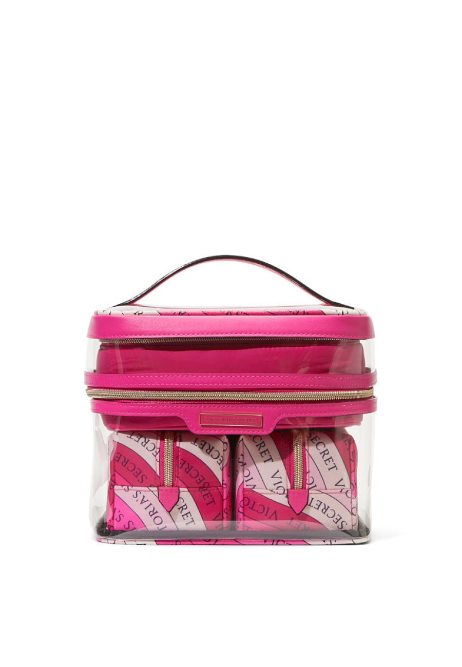 Косметичка 4 в 1 Victoria's Secret Train Case Pink Swirl
