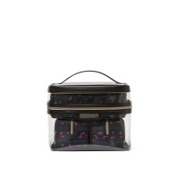 Косметичка 4 в 1 Victoria's Secret Train Case Black Ditsy Floral