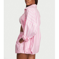 Бавовняна піжама Victoria's Secret Long-Sleeve Pajama Set Cotton