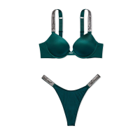 Комплект білизни Victoria's Secret Very Sexy Shine Strap Deepest Green