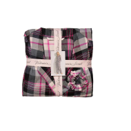 Фланелева піжама Вікторія Сікрет Flannel Long Pajama Set Pink Plaid