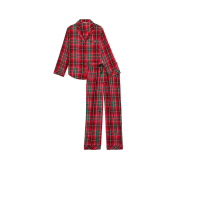 Фланелева піжама Вікторія Сікрет Flannel Long Pajama Set Bright Tartan Plaid