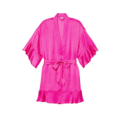 Атласний халат Victoria's Secret Satin Robe Fuchsia Frenzy