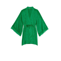 Атласный халат Victoria's Secret Satin Robe Green