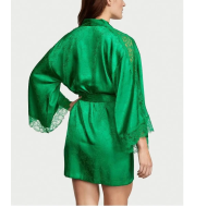 Атласный халат Victoria's Secret Satin Robe Green