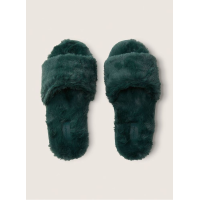 Тапочки Victoria's Secret PINK Faux Fur Slipper Green