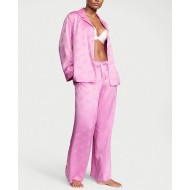 Сатиновая пижама Victoria's Secret Satin Long Pajama Set Lilac