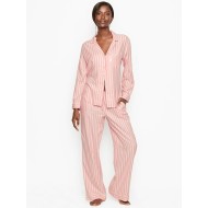 Пижама в полоску VS Flannel Long PJ Set Pink Stripes