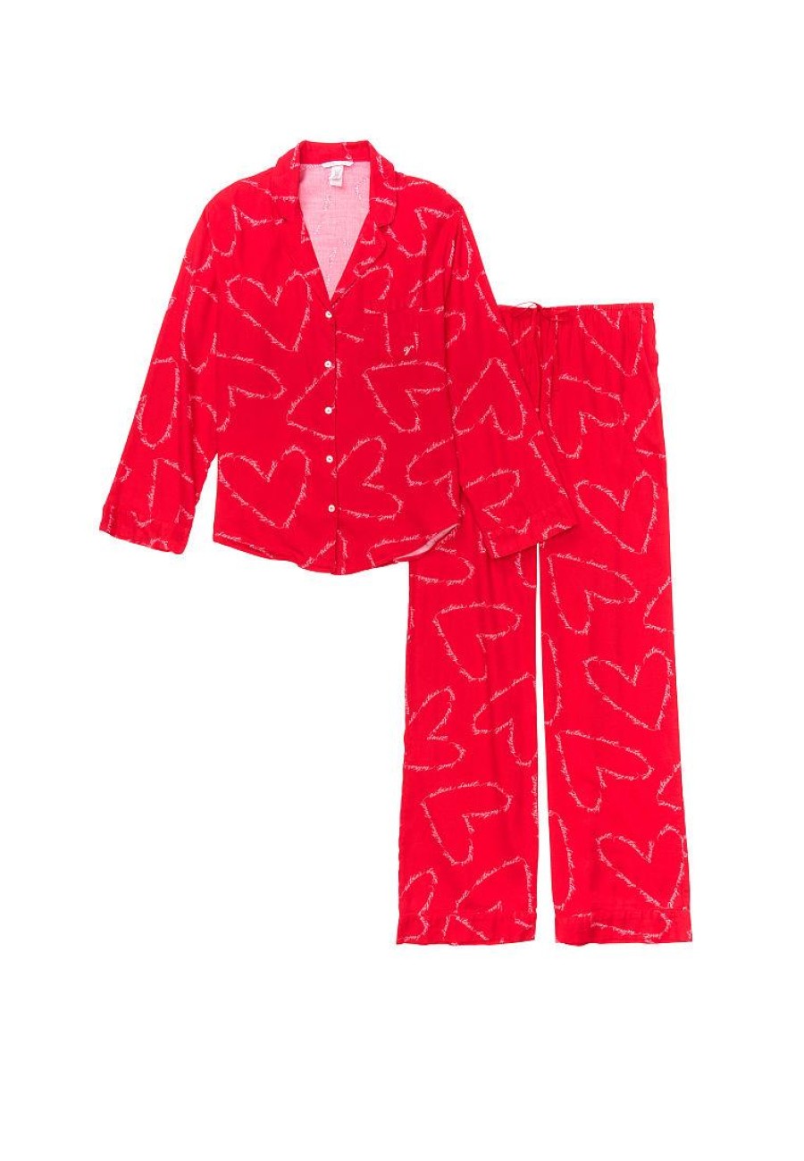 Червона піжама VS Flannel Long PJ Set