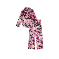 Піжама з квітковим принтом Вікторія Сікрет Satin Long PJ Set
