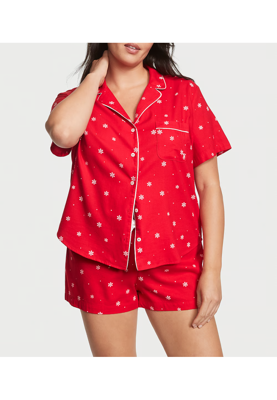 Пижама Flannel Short Pajama Set Lipstick 