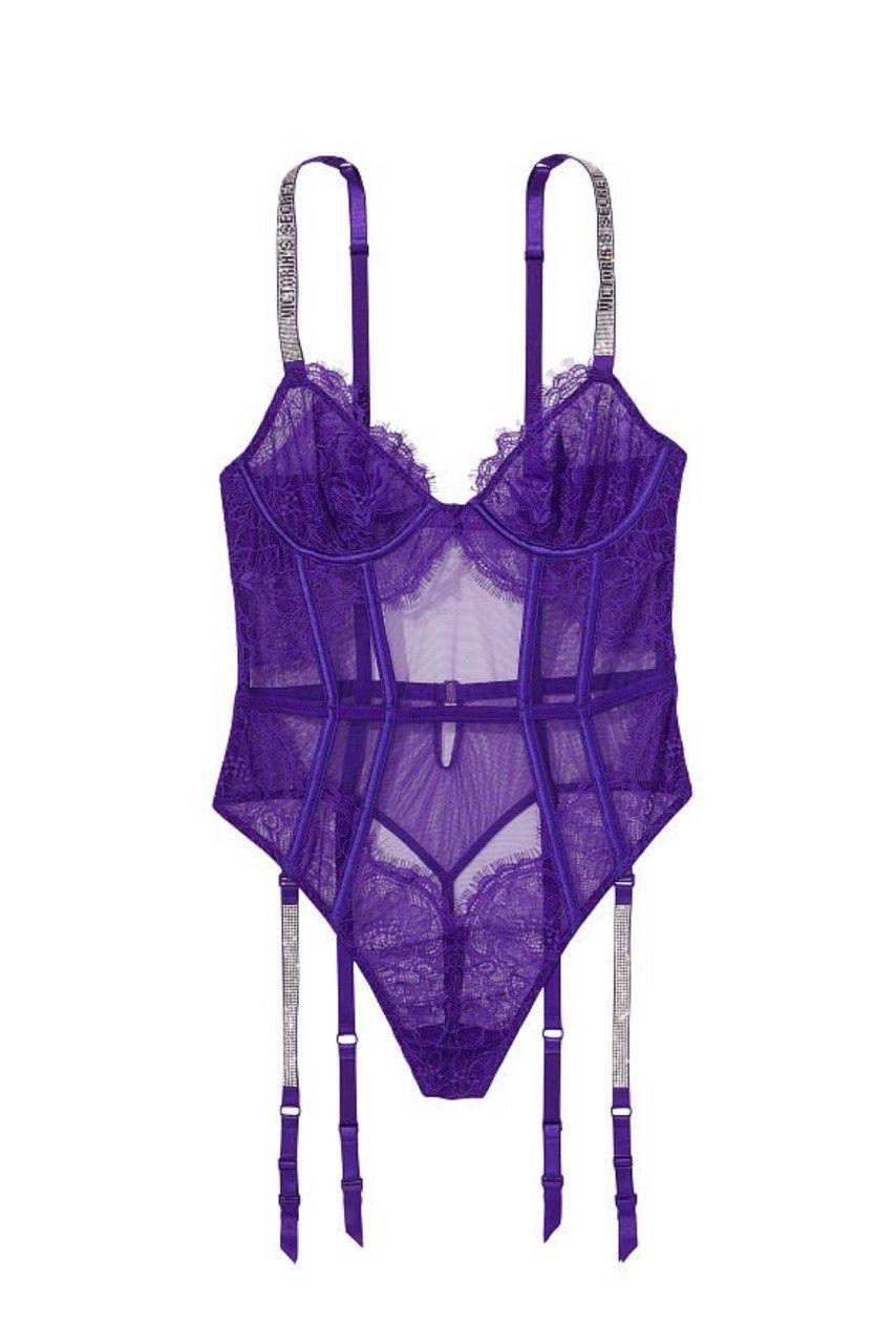 Боди Victoria’s Secret Shine Straps & Garters Виктория Сикрет цена в ...